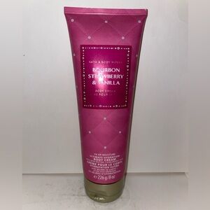 Bath & Body Works Bourbon Strawberry & Vanilla Body Cream 8oz Discontinued New